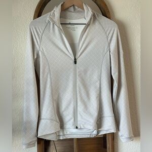 Peter Millar Wicking Full Zip Performance Jacket UPF 50+ Gray Size Small